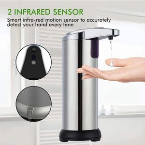 Liquid Soap Dispenser Fully Automatic Stainless Steel Infrared Sensor Electric Hand Sanitizer Kitchen Supplies