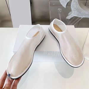 2023 Kadın Tembel Loafers Toe Toe See Shoes Yuvarlak Bahar Sonbahar Konforlu Düz Ayakkabılar Şeffaflık Örgü Nezaket Sığ Sırlı Ayakkabılar