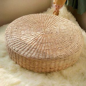 Floor Pillow Eco-Friendly Round Straw Cushion Hand Woven Tatami Floor Mat Yoga Tea Ceremony Meditation Pad Y200723 257K