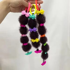 2 pezzi/ bambini Accessori per estensioni per capelli coda di cavallo carino piccolo Marley Bubble sbuffo afro bambini intrecciato per ragazze intrecciate per ragazze