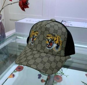 2024Designer Ball Cap Hatts Män Kvinnor Baseball Caps Tiger Brodery Casquette Sun Hat With Letter Black Fashion Märke