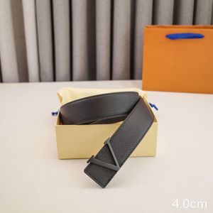 Fashion Designer Belt Luxury Women Men Brand Letter Buckle Genuine Leather Belt Quiet Dress Belts Female Waistband High Quality 4cm Lichee Pattern