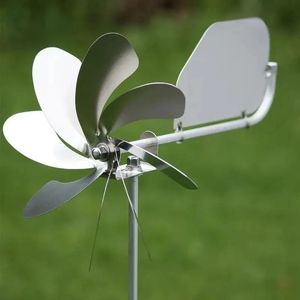 Unik och magisk metall vindkraftverk vind spinnare kraft kinetisk skulptur utomhus trädgård gräsmatta dekor roterande prydnad 240522