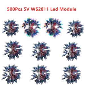 500Pcs-1000Pcs 12mm DC5V WS2811 IC RGB Full Color Digital Pixel Light LED Module IP68 Waterproof Christmas String Light Full Kit