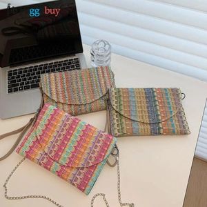 Torby na ramię boho słomka torebka torebka w paski w paski do koperty portba crossbody torebka na rękę dla kobiet