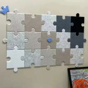 Simplicidade 3D Puzzle Felt Board Stickers Placa de mensagem Photo Wall Works Background Cork Bulletin Display Board Decor