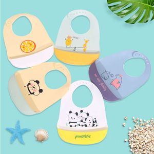 Baby Soft Silicone Food-grade Children's Waterproof and Easy To Clean Baby's Ultra-thin Saliva Bib BPA Free Bibs L2405