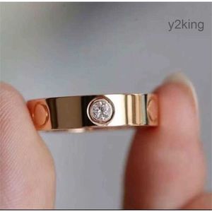 Damen Liebesring Herren Designer Herzband Ringe Paar Schmuck Titan Stahl Mode Klassiker Gold Silber Rose Farbschraube mit Diamanten Größe 510 Red Box g rfeee