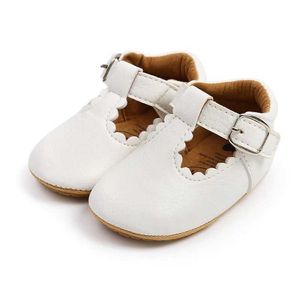 First Walkers Newborn PU leather womens shoes baby shoes solid rubber soles for young children non slip first walker 0-18 months old d240525