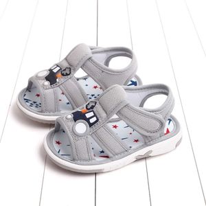 2024 Summer 0-12 Months Newborn Baby Boys Cartoon Printing Crib Infant First Walker Anti Slip Sandals Soft Sole Shoes L2405