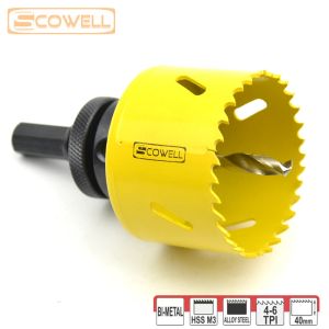 Cutter di foro con bi-metallo HSS con set di bit di perforazione per perforazione adatto per tagliare il metallo 32 mm 38 mm 44 mm 46 mm 57 mm 65 mm 68 mm 70 m sega a corona