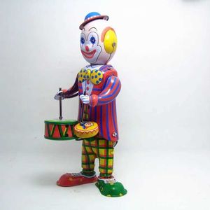 Serie di giocattoli Wind-Up Classic Wind Up Metal Walking Tin Tin Toy Drummer Clown Drummer Robot Mechanical Giocatto Gift Childrens S2452455