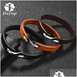 Braccialese bracciale vera pelle vera cuff ganci classici ganci da polso a goccia di consegna di gioielli bracciali dhoji