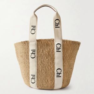 Designer Bag Woody Tote Bag Beach Bag Women's Handbag Classic Letter Shoulder Bag Shopping Bag Linen Canvas Beach Bag Large Capacity Handbag Handbag