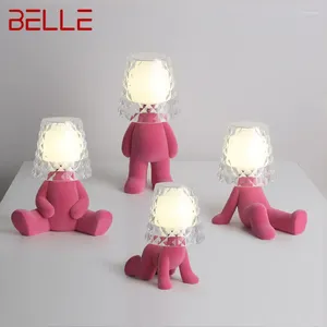 Table Lamps TEMAR Nordic Lamp Creative Resin Pink People Shape Desk Light Novelty LED For Home Children Bedroom Living Room Decor