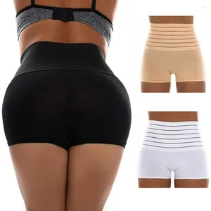 Women's Panties Seamless Safety Shorts Women Body Shaping High Waist Striped BuLifter Slimming Tummy Briefs Shapewear Lady Underwear