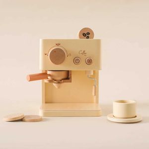Kitchens Play Food Childrens coffee machine kitchen toys wooden Montessori toy set childrens role-playing game room early education toy gifts d240525