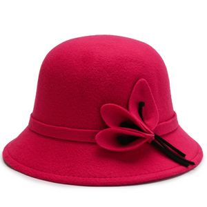 Elegancki wełniany hat z płaskimi czapką dla kobiet jesienna zimowa wełniana czapka jazzowa szeroka grzbiet fedora hat klasyczny melonik hazardzista top hat