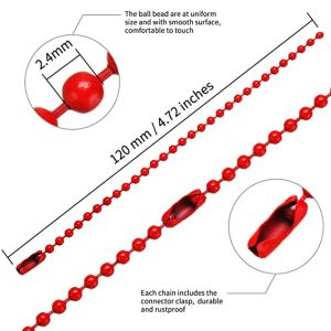 50pcs/lote misto redondo esferas de esferas de bola de 12 cm de comprimento conectores de cães acessórios de cadeia de chave