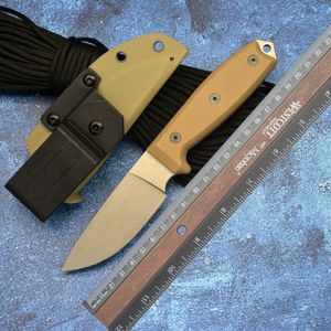 Ontario mini faca reta D2 lâmina de aço integrada quilha superior qualidade lâmina fixa sobrevivência de caça faca ao ar livre facas retas ferramenta edc 554