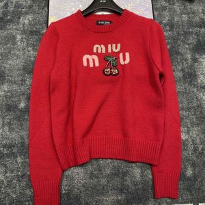 Women's Sweaters Niche Design Trendy Brand Bubble Sleeve Cover Head Long Sleeved Sweater Letter Embellishment Accessories Decoration