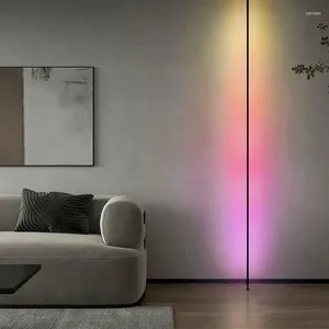 Wall Lamp Modern RGB Colorful Minimalist Black White Skyline Linear LED Bar Strips Light For Living Background Decor