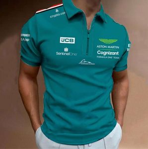 2024 MENS POLOS Moda Aston Martin Team camisetas Espanos do piloto de corrida espanhol Fernando Alonso 14 e Stroll 18 Camisas de pólo de grandes dimensões 9915ess
