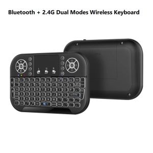 A8 Mini Bluetooth Keyboard 2.4G Dual Mode Handheld Fingerboard Backlit Mouse Touchpad Remote Control for Windows Android TV