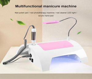 Nail Art Kits Multipurpose Potherapy Machine 5in1 Polisher Vacuum Cleaner Integrated Lamp Tool3675674