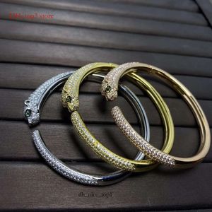 Cart Bracelet For Women Cartera Luxury Jewelry New Leopard Head Full Diamond Bracelet Fashion High Version Seiko Full Sky Star Fine Version 2952 2363