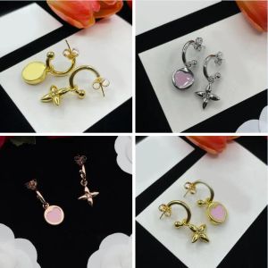 Luxury Brand Designer Earrings Love Heart Flower Clover Charm Drop Dangle Earring Eardrop 316L Stainless Steel Ear Clip Stud Earring Hoop for Women Designer Jewelry