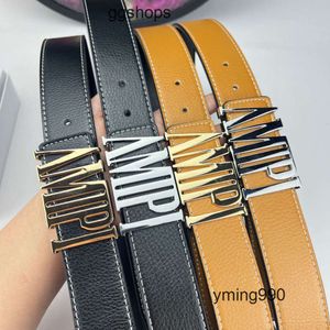 Frauen Amirliness Amirl Amari AM 2024 Widt Leder formelle Geschäftsleute Luxus Designergürtel mit Buchstaben glatte Schnalle Mens echte Boxgürtel Modekleid JEA M09L