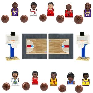 Basketball Scene Children's Small Particles Assembled Building Blocks Educational Toy Ball King Dominates DIY Birthday Gift