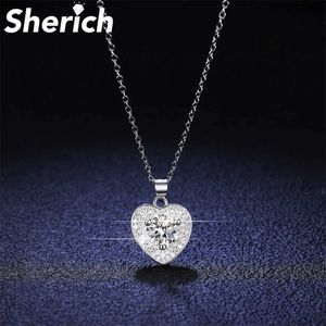 ペンダントネックレスTBESTONE HEART SHAPED 1CT MOSILICON S925 STERLING SILVER SLAQULINGチャーミングペンダントネックレスレディースジュエリーS2452599 S2452466