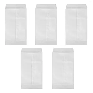 Presentförpackning 100st stämplar pärlor hemmakontor för wagesmoney lagring självhäftande paket anteckningar förpackning litet vitt kuvertpapper