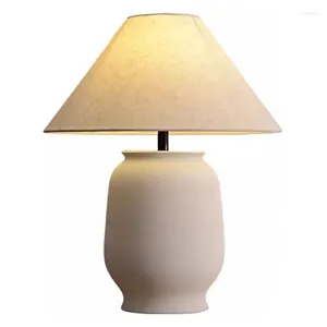 Table Lamps Wabi-sabi Style Room Decoration Ceramic Lamp Simple Retro Bedroom Bedside Sofa Side Cabinet Lighting Ornaments Desk