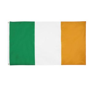 Yeşil Beyaz Turuncu IRE IR IRISH İrlanda Dekorasyon için Bayrak Doğrudan Fabrika 100 Polyester 90x150CM4447113