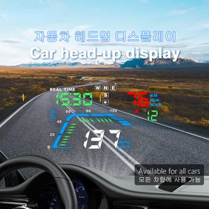 Q7 5,5 polegadas carros automáticos HUD GPS de cabeça para cima Display Speedômetros universais Projetor de windshield de aviso de velocidade excessiva para todos os carros