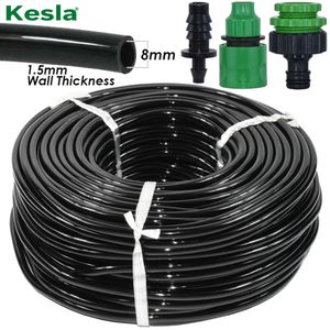 Kesla 5-25m 3/8 '' 8/11mm aquática de água PVC Tubagem de tubulação de água Tubo de irrigação com 1/33/4'''1 'Plugue final do conector rápido L2405