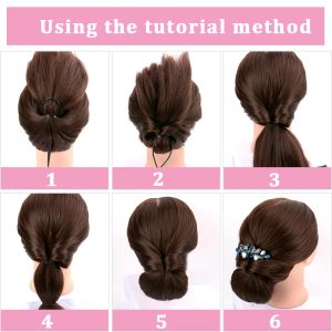 4pcs аксессуары для волос женщина для волос инструмент для головы Ball French Twist Magic Diy Diy Mail Bun Maker сладкое блюдо для волос