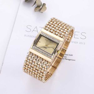 2024 Whie Diamond Inlaid Steel Band Watch Fashion Elegant Multi Womens Armband Watch Square English