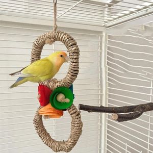 Other Bird Supplies Pet Parrot Standing Swing Wood Cockatiel Perches Chew Tool