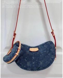 New 2-in-1 denim pea bag Fashion everything cute and cute type 24*6*14