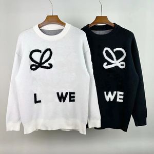 Womens sweater L home new embroidered logo round neck long sleeve sweater slim loose top quality