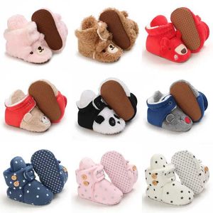 First Walkers Winter newborn baby socks and shoes boys and girls celebrity toddlers first walking boots cotton comfortable soft non slip warm baby crib shoes d240527