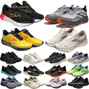 Designer Sneakers Brooks Glycerin GTS 20 GHOST 15 16 Löpskor för män Kvinnor Hyperion Tempo Triple Black White Yellow Mens Womens Outdoor Sports Running Shoes