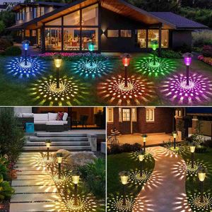 Night Lights Solar road light bright RGB color change/warm white outdoor waterproof garden light used for landscape road lights in courtyards S24524