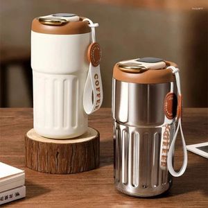 Water Bottles 450ml Stainless Steel Smart Insulation Coffee Mug Portable Keeps Cold And Heat LED Temperature Display Leakproof Vacuum