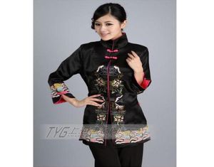 التقليد الصيني الجديد Ladies039 Tang Suit Silk Satin Jacket Vneck Coat Flower Outwear S M L XL XXL XXXL T233281504