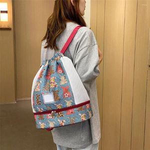 Backpack Ly Bags Shoulders Drawstring Large Capacity Gym Portable Waterproof Beach Storage Bag For School Traveling